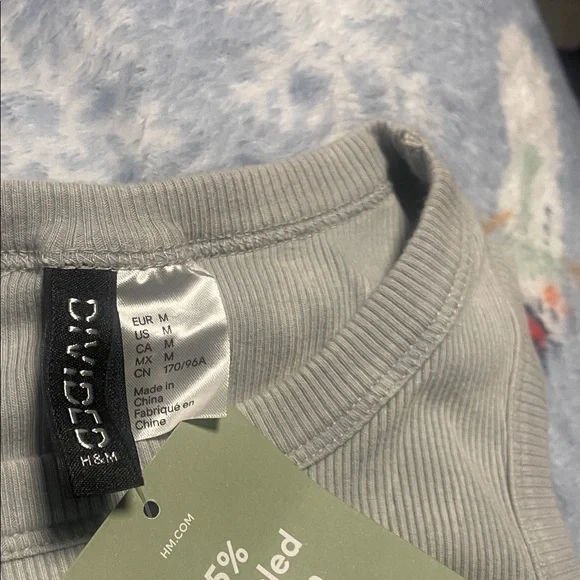 Divided Light Gray Ribbed Top - Picture 2 of 2